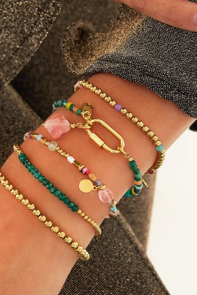 Pulsera con cierre mosquetón Morado Stone h5 Imagen2